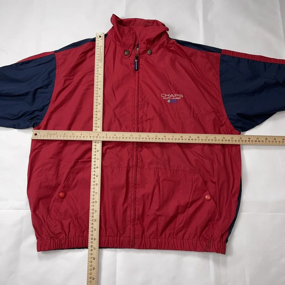 Vintage 90s Chaps Ralph Lauren Zip Up Windbreaker Jacket Men's Size Large L
